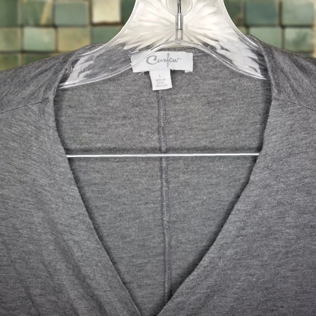 Vintage Curfew Cardigan Womens Gray Long Sleeve Lightweight Size L Sweater Size L / US 10 / IT 46 - 1 Thumbnail