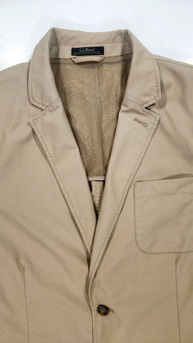 L.L. Bean L.L. Bean 44-Tall Cotton Sport Coat Blazer Elbow Patch Size 44L - 4 Thumbnail