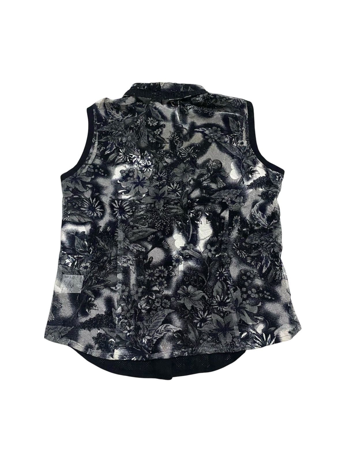 If Six Was Nine Japanese Brand Pinore Collection Mesh Button Up Sleeveless Size XS / US 0-2 / IT 36-38 - 2 Thumbnail