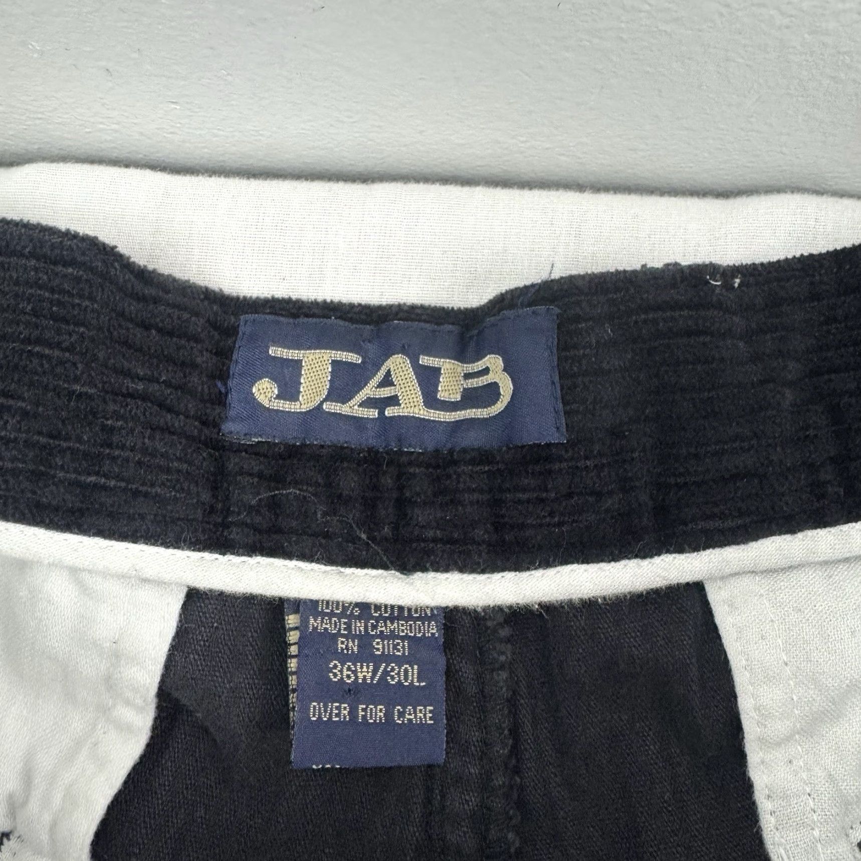 Vintage VINTAGE Jab Corduroy Pants Men Regular 36 Inseam 30 Black Baggy Relaxed 90s Hipster Y2K Punk Jacket? Size US 36 / EU 52 - 3 Thumbnail