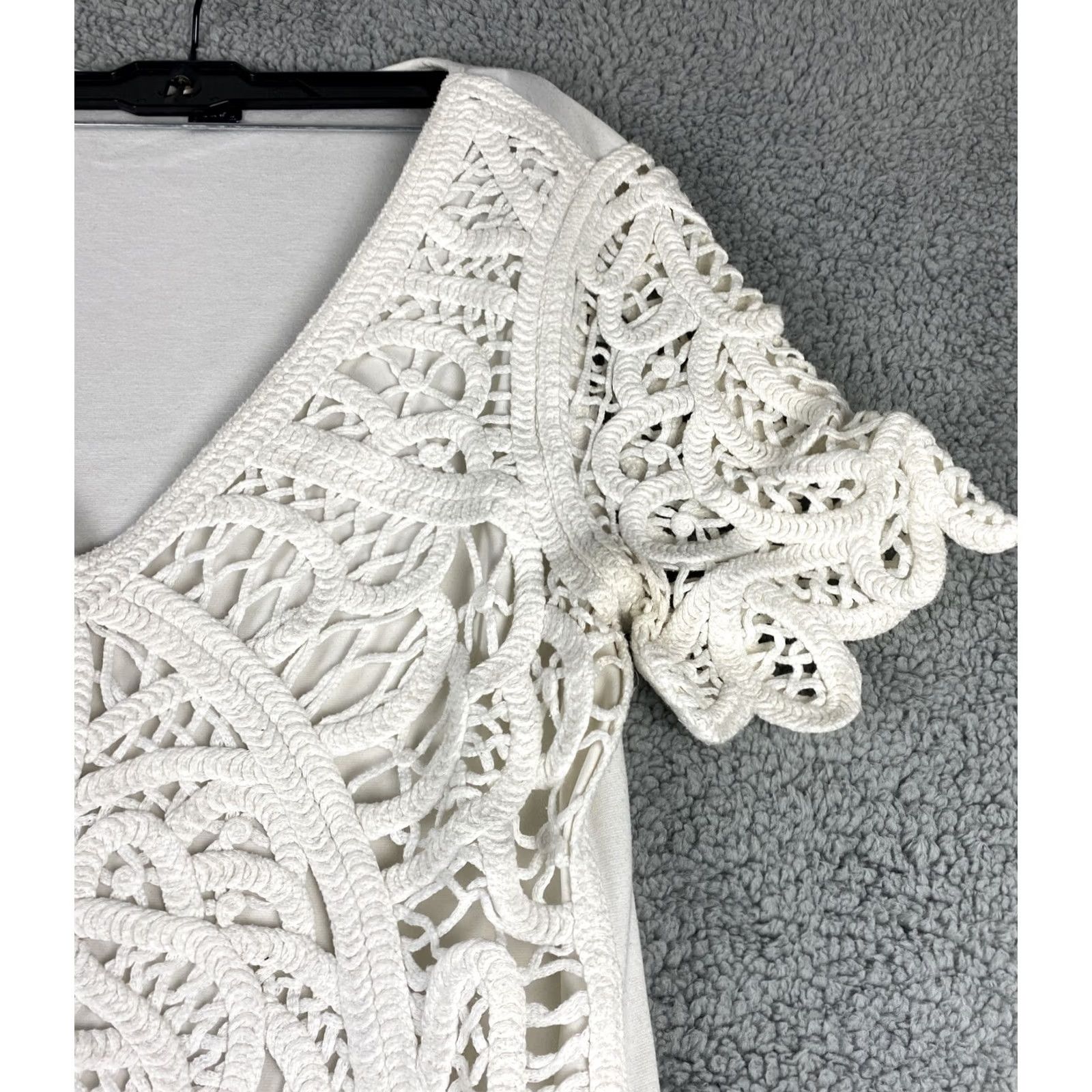 French Connection VINTAGE? French Connection White Mini Dress Women's Size 12 Short Sleeve V-Neck Pullover Lined A-Line 30-4 Size XL / US 12-14 / IT 48-50 - 3 Thumbnail