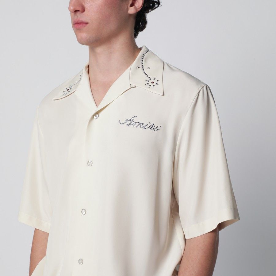 Amiri o1d2blof0226 Button Shirt in Ivory Size US L / EU 52-54 / 3 - 4 Thumbnail