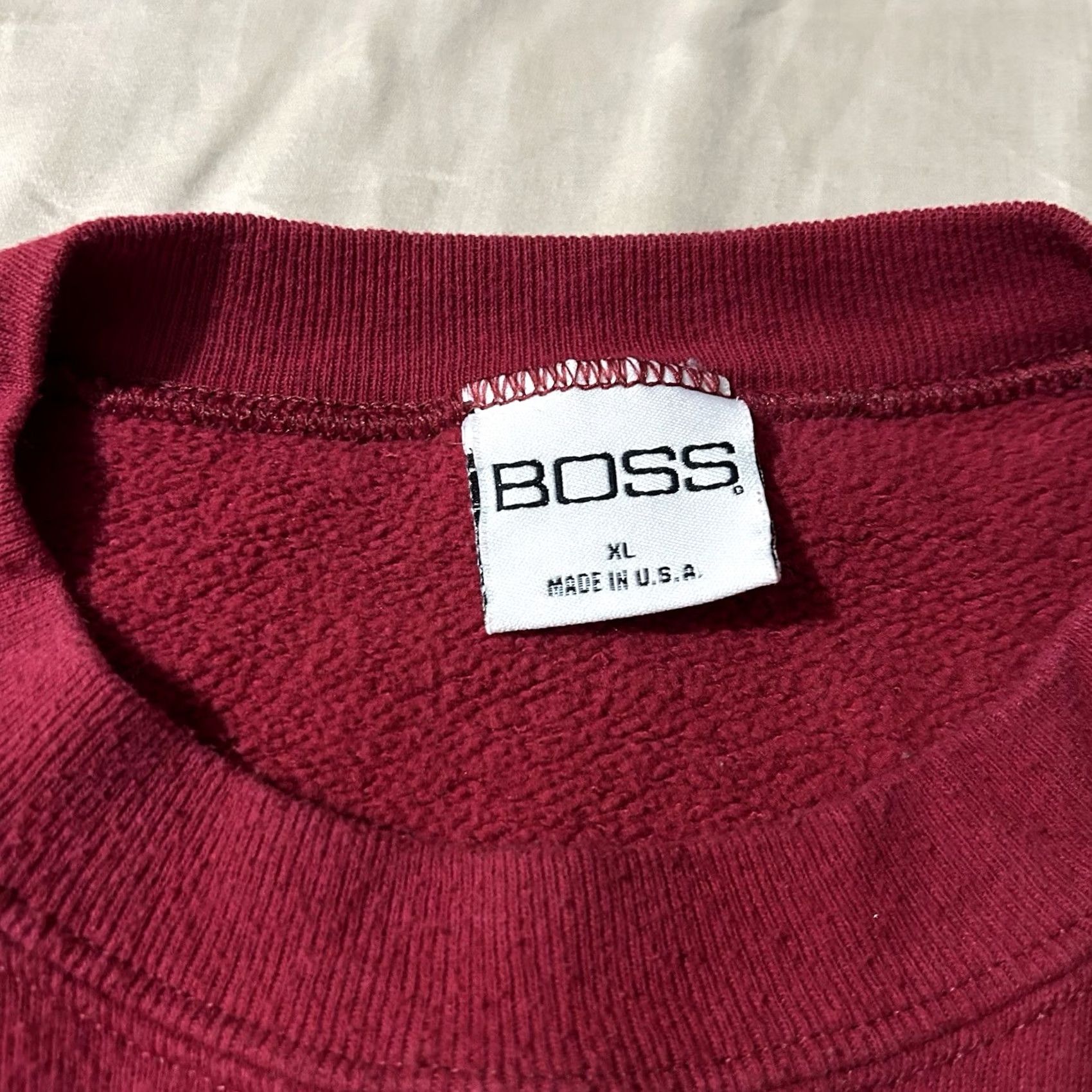 Vintage VINTAGE Boss Wear Sweatshirt 90s Red XL Pullover Men Man Size XL Size US XL / EU 56 / 4 - 3 Thumbnail