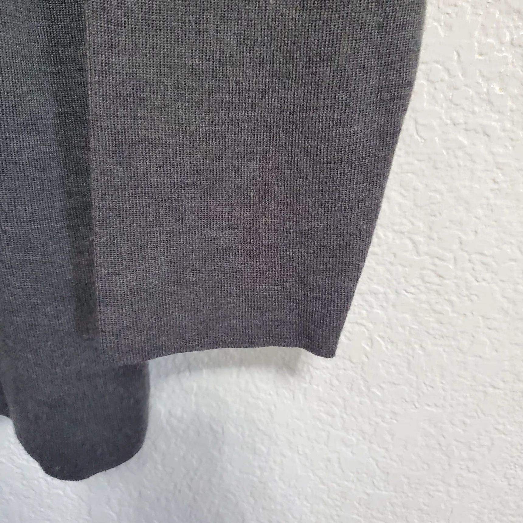 Vintage Glenfield Italian Knitwear Sweater Women M/L Gray Merino Wool Blend Draped Front Pullover Top Size M / US 6-8 / IT 42-44 - 7 Thumbnail