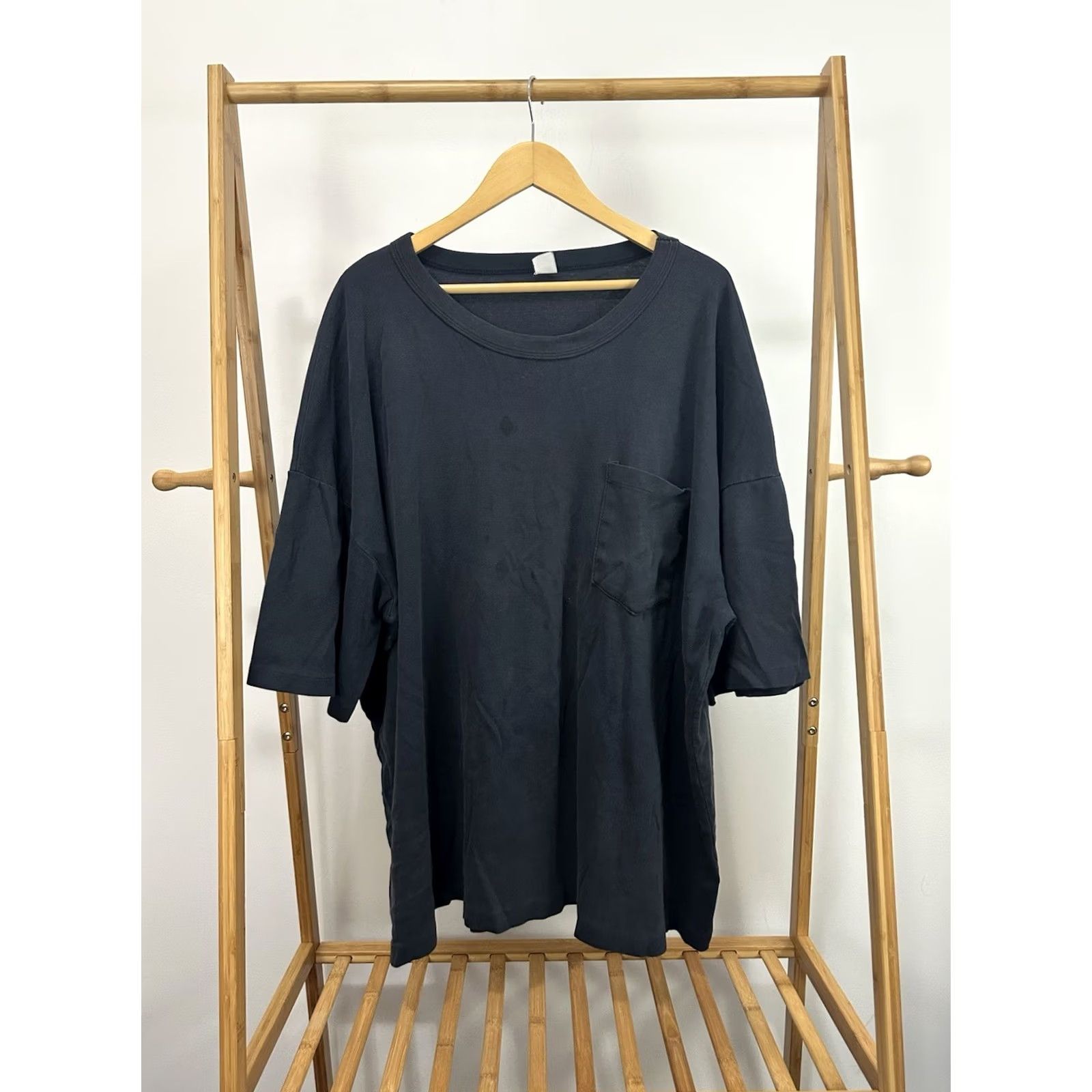 Vintage VTG Blank Pocket Front Faded Reinforced Collar Thick Cotton T-Shirt RARE 4XL USA Size US XXL / EU 58 / 5 - 2 Thumbnail