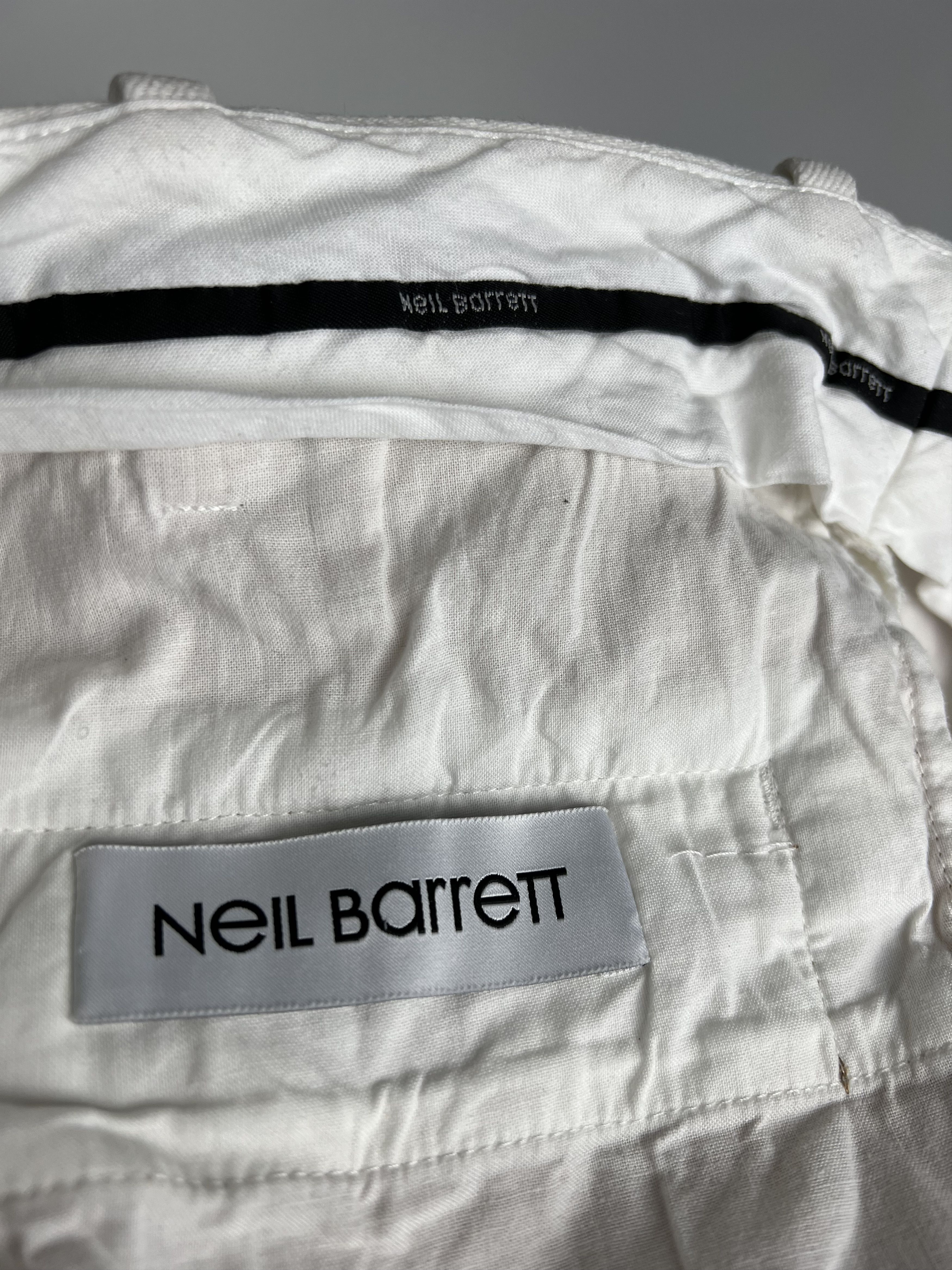 Neil Barrett Neil Barrett Men's White Skinny Fit Cropped Pants Size 50 Size US 32 / EU 48 - 9 Thumbnail