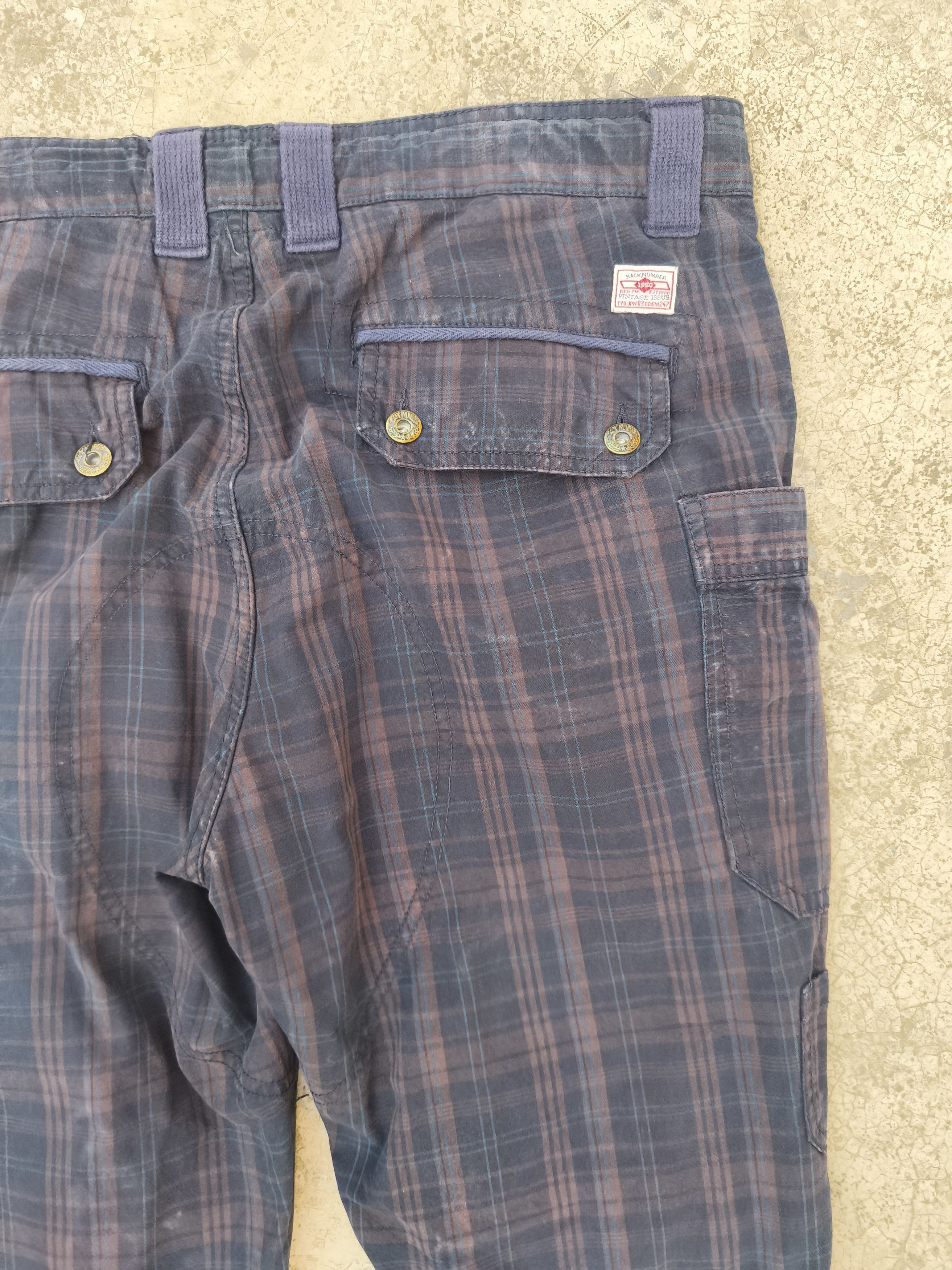 Japanese Brand Back Number cargo pants plaid Size US 36 / EU 52 - 8 Thumbnail
