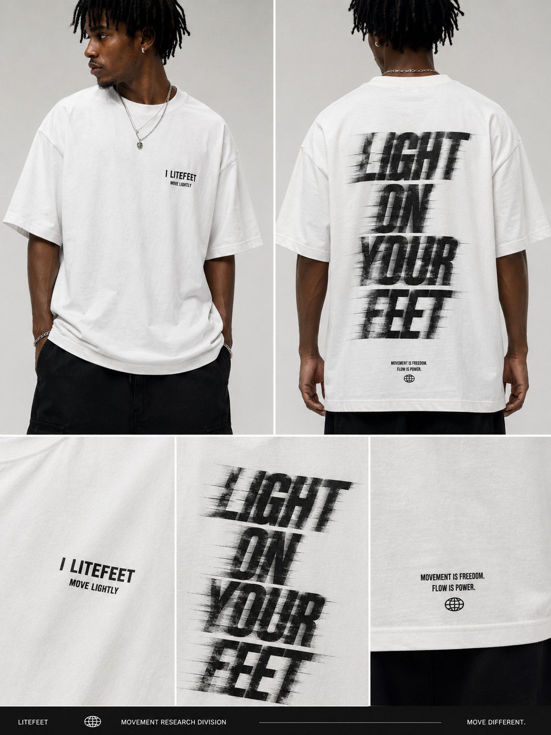 Other I LITEFEET “LIGHT ON YOUR FEET” Oversized Tee Size US S / EU 44-46 / 1 - 1 Preview