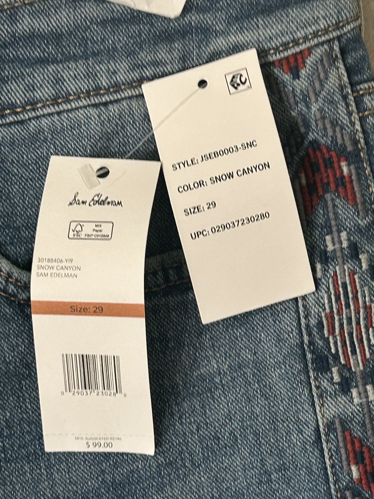 Sam Edelman NWT Sam Edelman Women's High Rise Slim Straight Jeans Size 29" - 6 Thumbnail