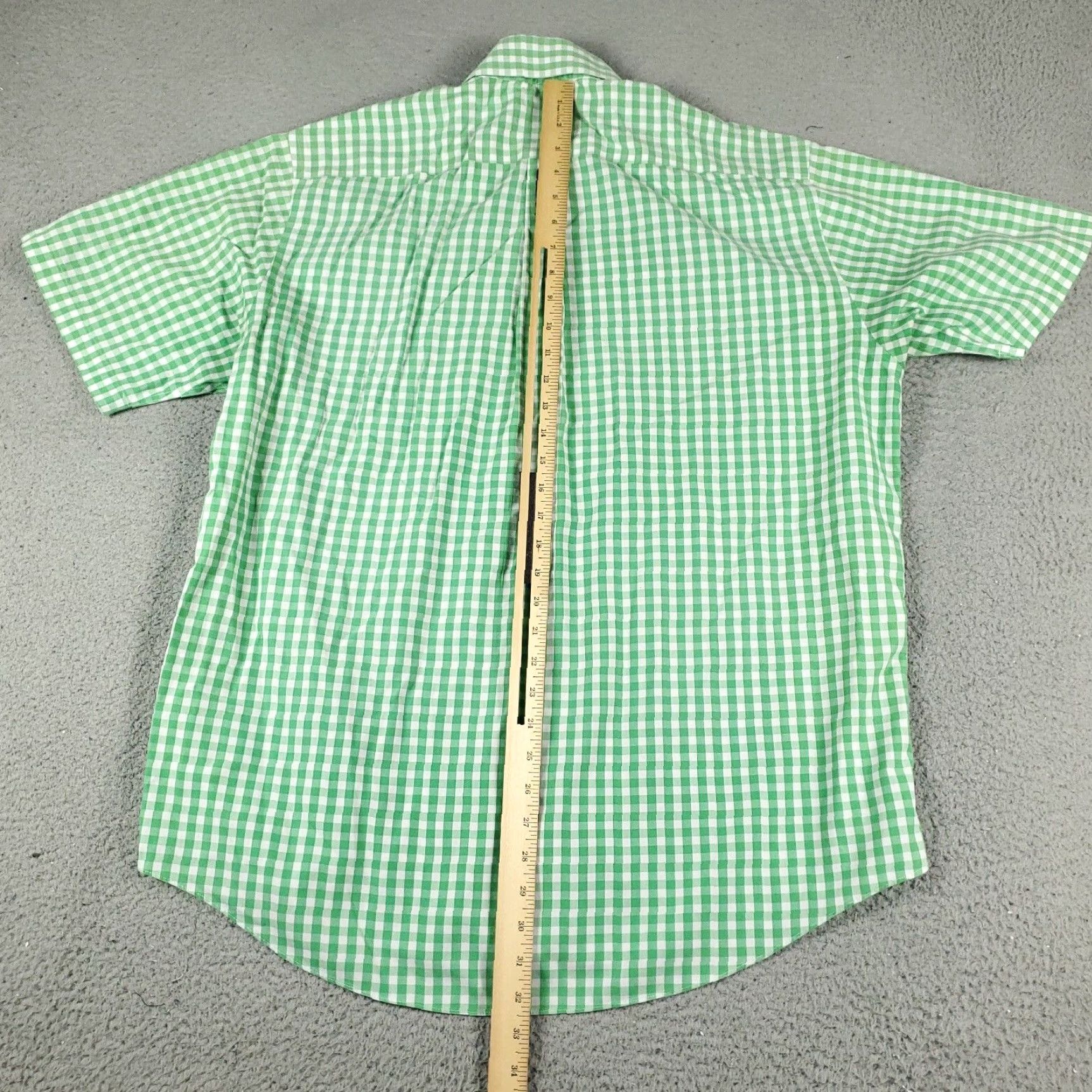Brooks Brothers VINTAGE BROOKS BROTHERS Shirt Mens Large Green Check Casual Button Up Short Sleeve Size US L / EU 52-54 / 3 - 3 Thumbnail