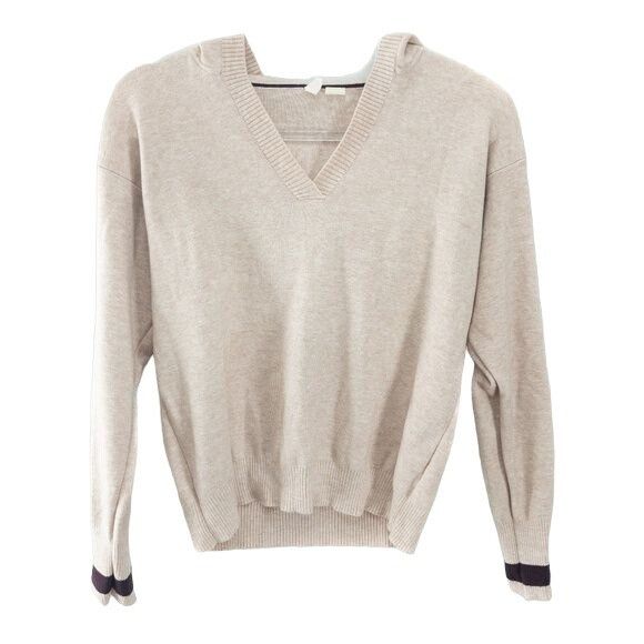 Anthropologie Moth Seward Pink V-Neck Hooded Top Size XS / US 0-2 / IT 36-38 - 5 Thumbnail