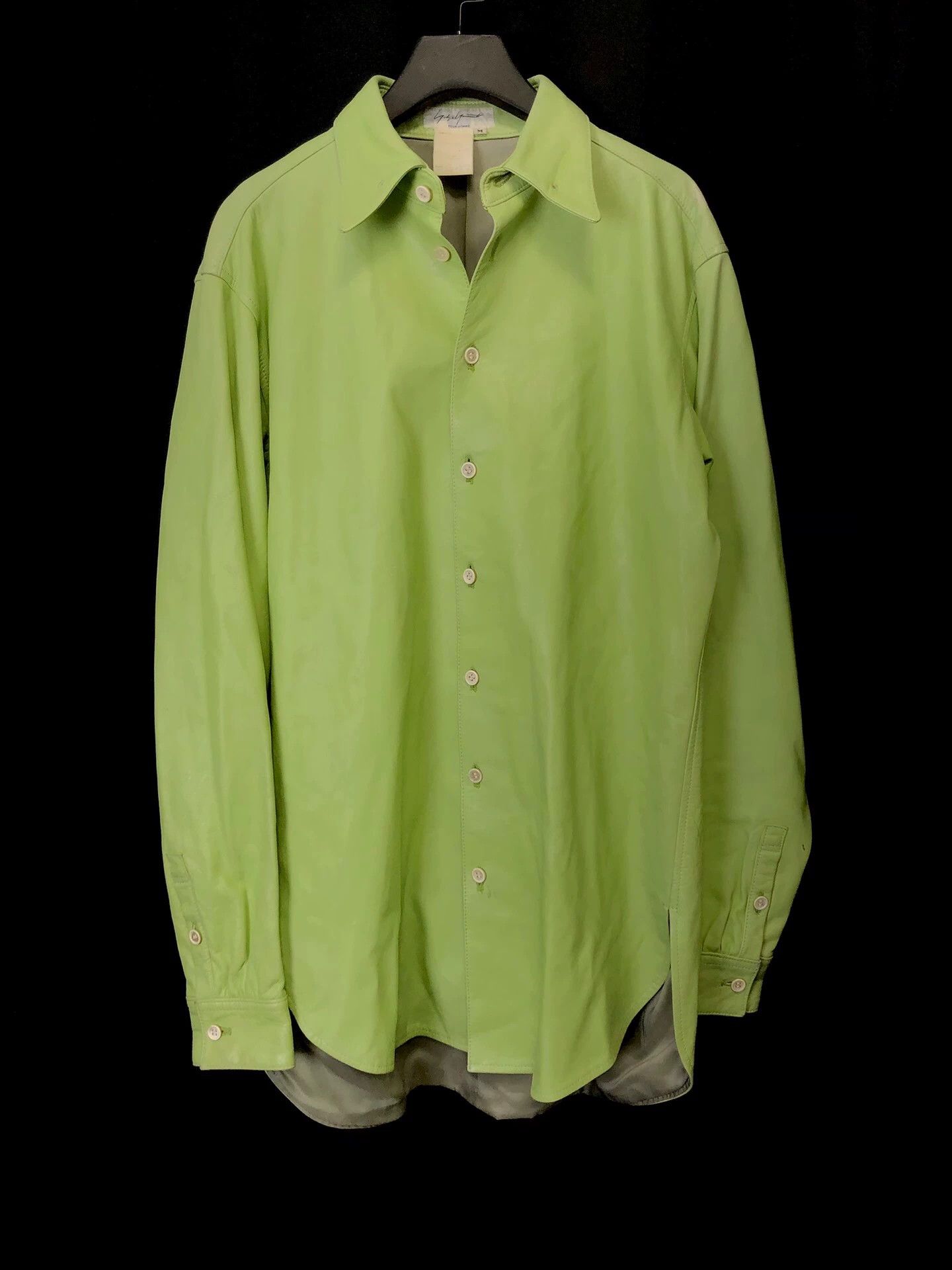 Yohji Yamamoto Yohji Yamamoto 1997AW Apple Green Leather Shirt M Size US M / EU 48-50 / 2 - 1 Thumbnail