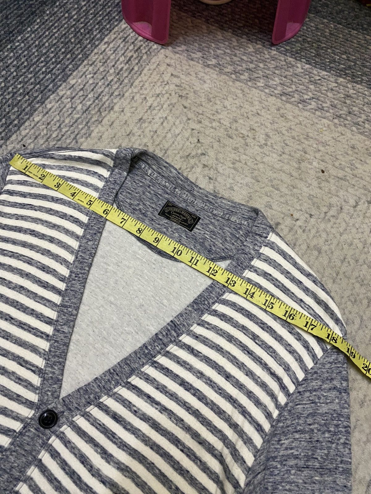 291295=Homme 291295=Homme Custom Made Stripe Cardigan Size US S / EU 44-46 / 1 - 12 Thumbnail