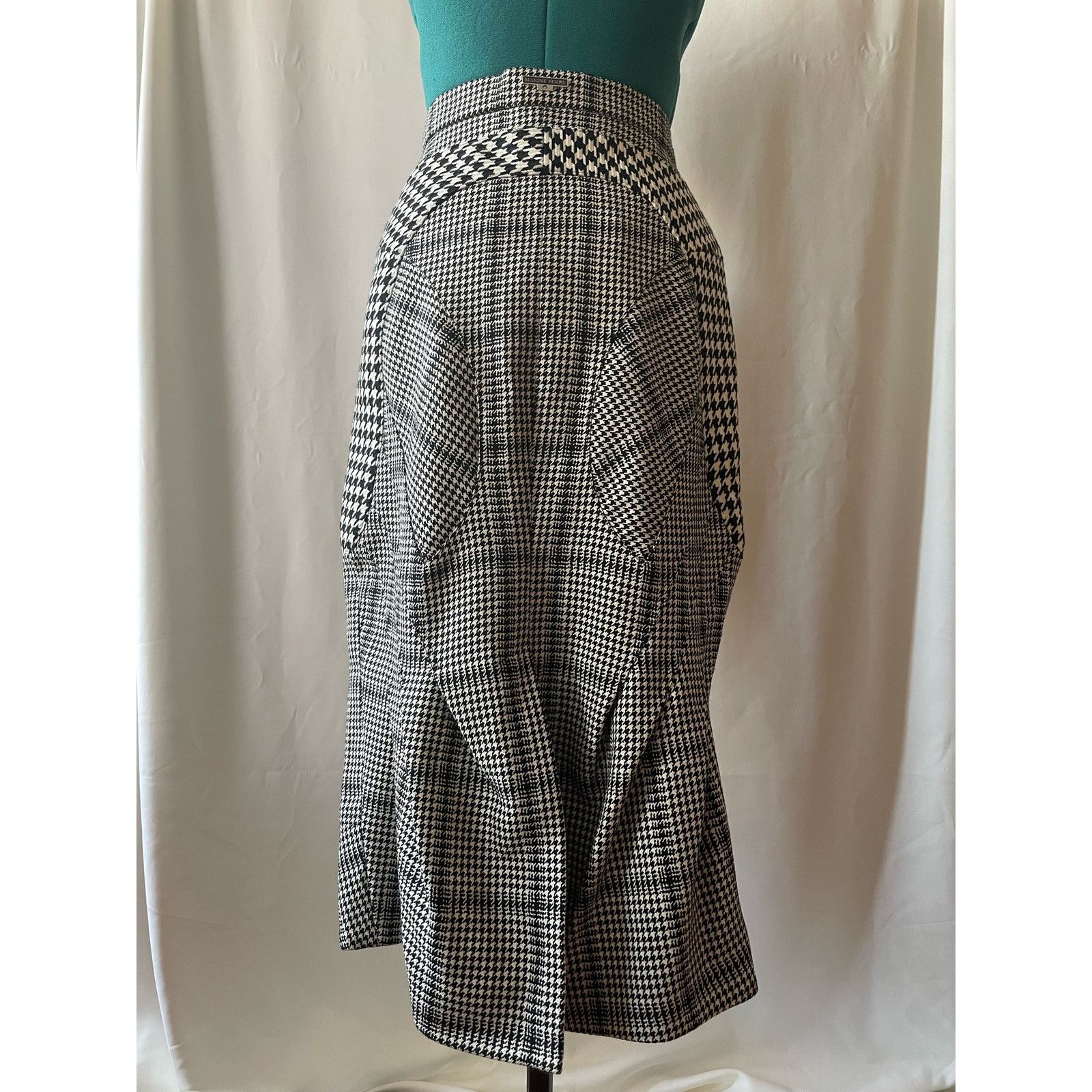 Marine Serre FW20 Marine Serre Grey Glen Check Houndstooth Skirt Size M Size 28" / US 6 / IT 42 - 3 Thumbnail