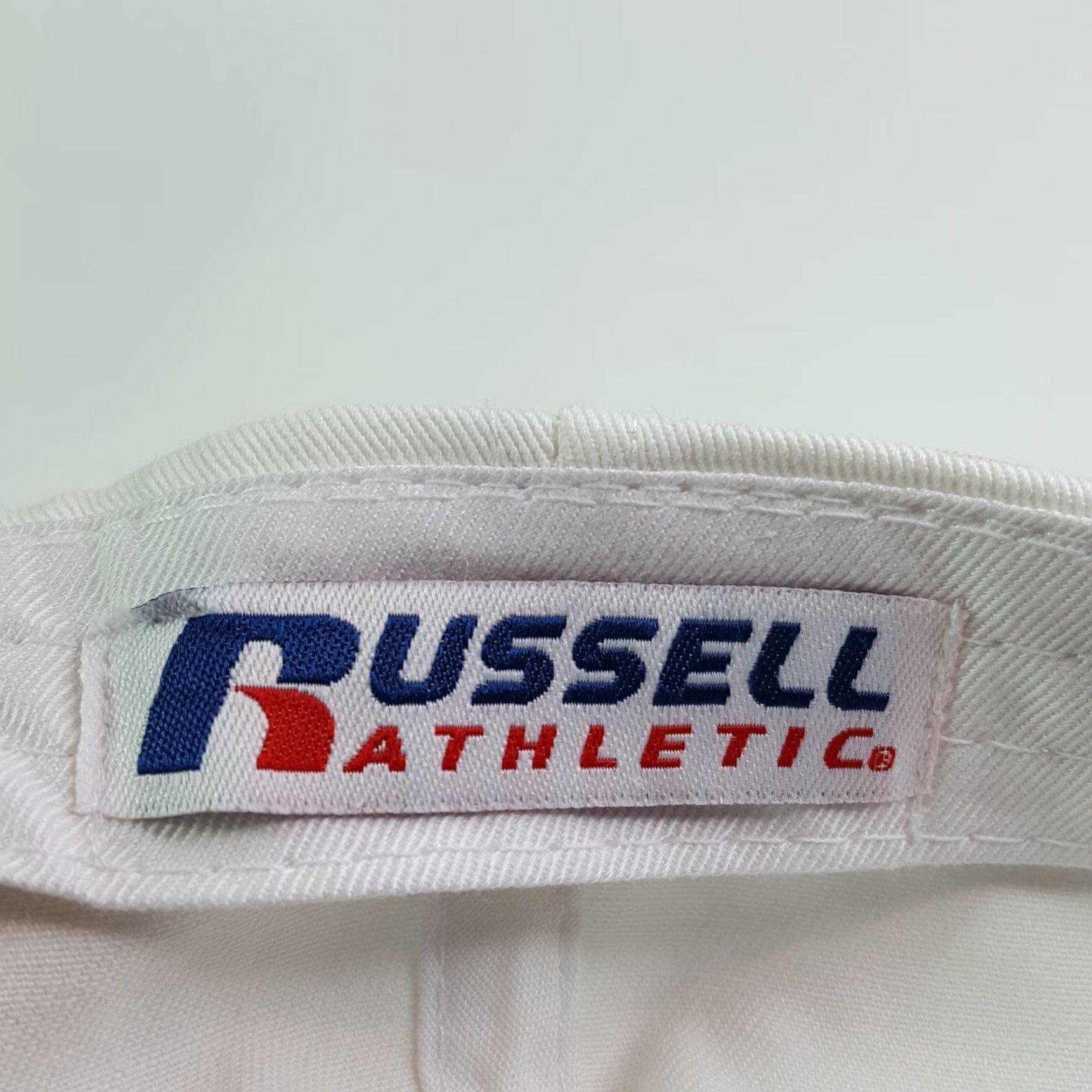 Russell Athletic VINTAGE Russell Athletic White Snapback Adjustable Dad Hat Baseball Cap Retro Sports Hat Mens Size ONE SIZE - 7 Thumbnail
