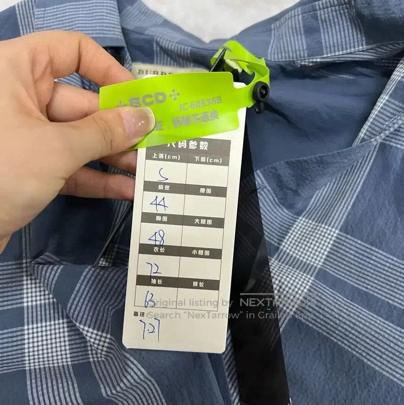 Burberry Burberry Blue Cotton Long Sleeve Button-Up Shirt. Size S / US 4 / IT 40 - 5 Thumbnail