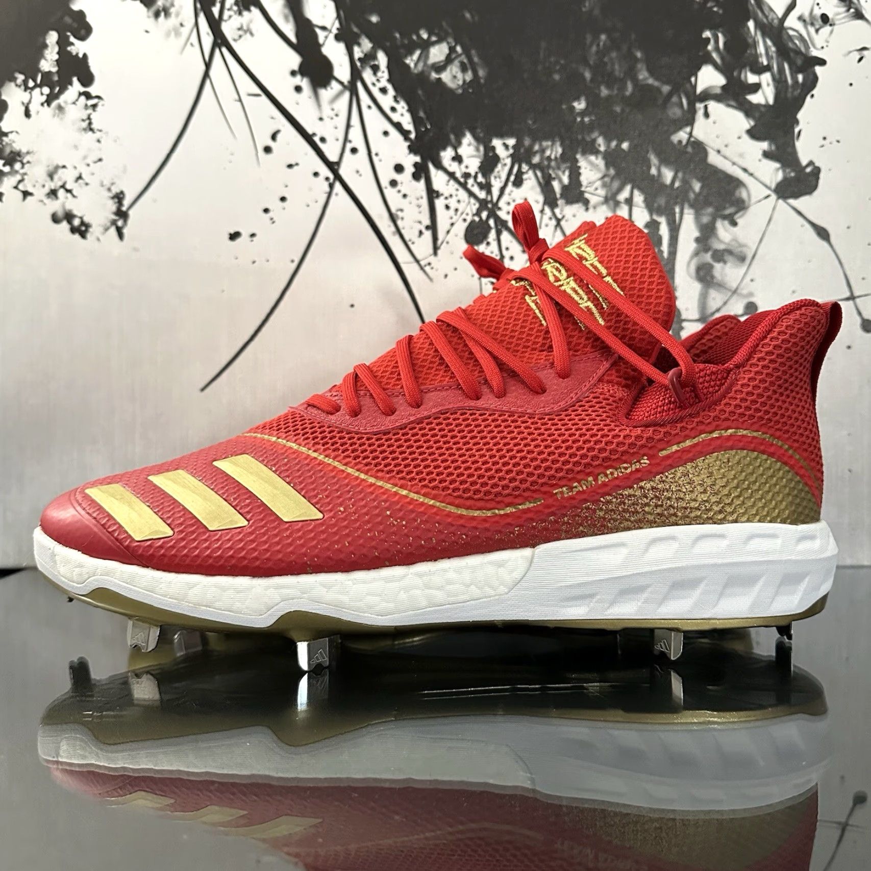 Adidas Adidas Boost Icon Baseball Cleats Mens Size 14 G28235 Red Gold Size US 14 / EU 47 - 3 Thumbnail