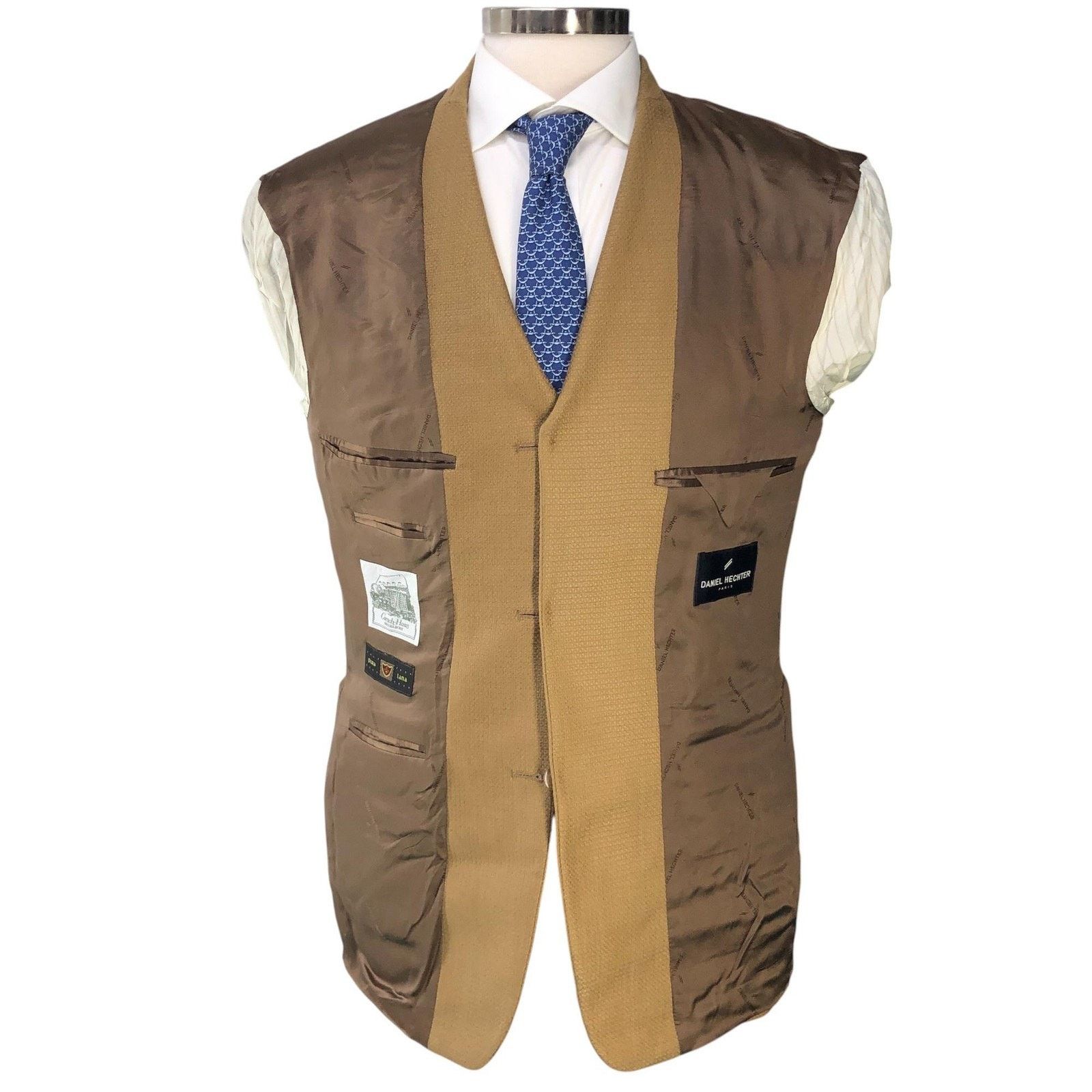 Daniel Hechter Daniel Hechter Blazer 40R Camel Wool Sport Coat Three Button Size 40R - 14 Thumbnail