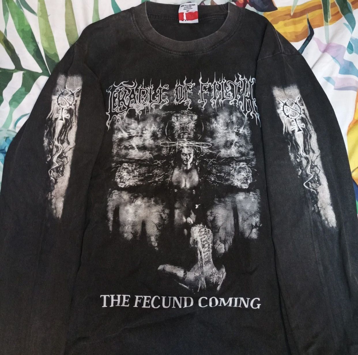 image of Rare Vintage Cradle Of Filth The Fecund Black Metal Band Tee, Men's (Size XL)