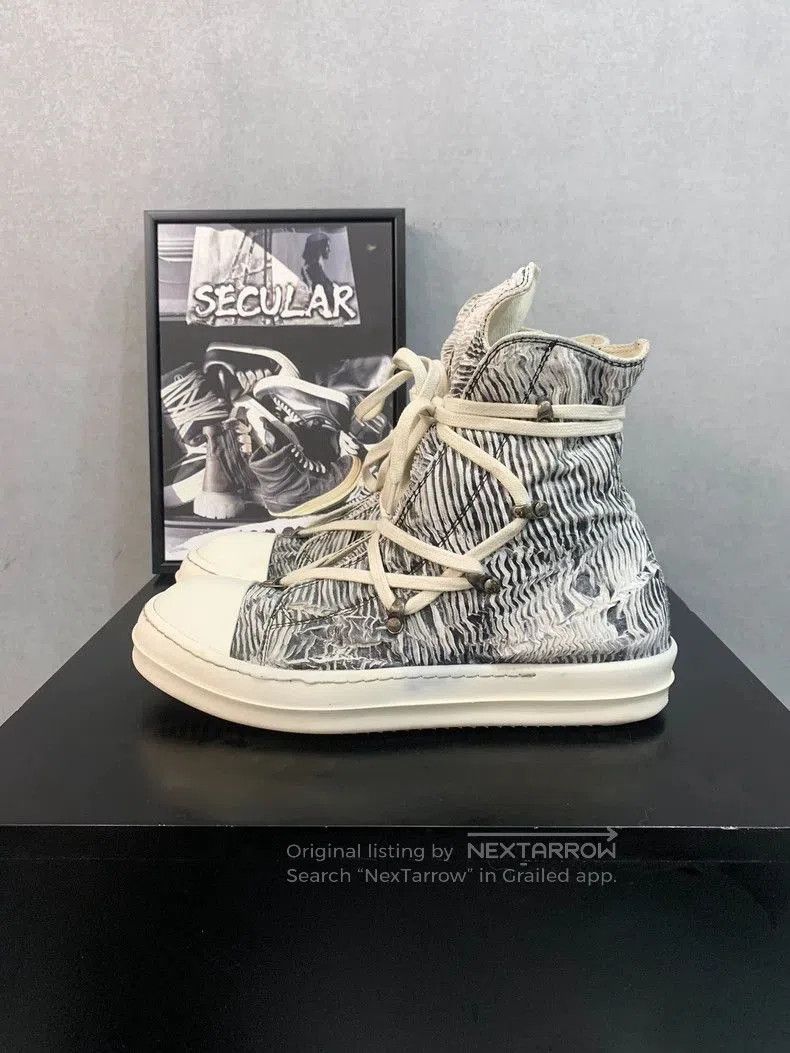 Rick Owens Rick Owens Black and White High. Size US 9 / EU 42 - 4 Thumbnail