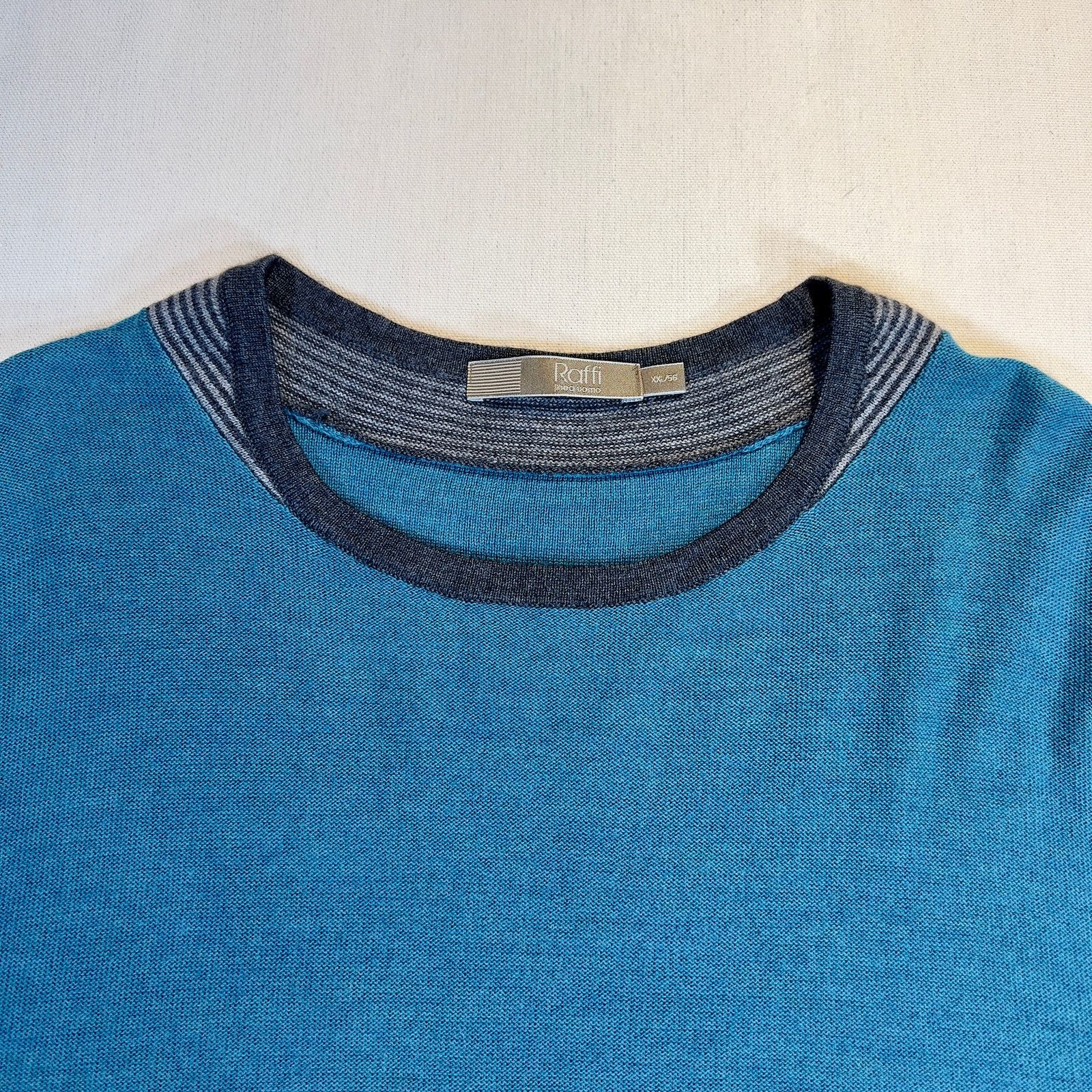 Raffi Raffi Linea Uomo 100% Extra Fine Merino Wool CrewNeck Sweate Size US XXL / EU 58 / 5 - 11 Thumbnail