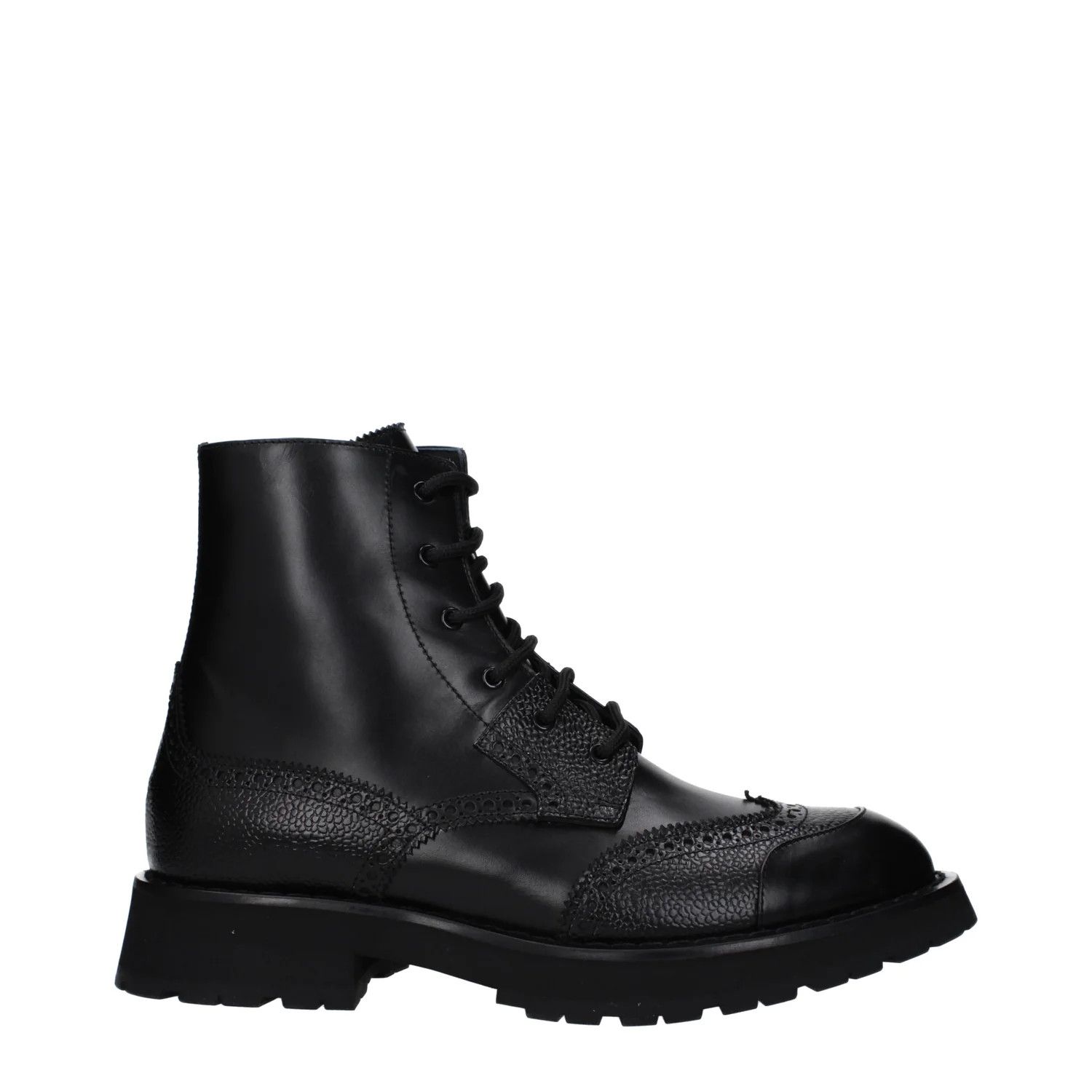 Alexander McQueen ob1o1e0225 Leather Ankle Boots in Black Size US 9.5 / EU 42-43 - 1 Thumbnail
