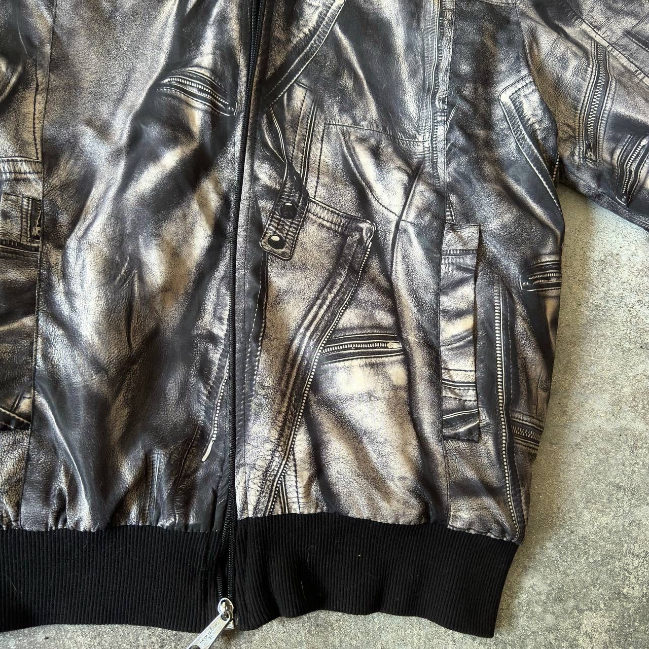 20471120 Avant Garde Zip Details Printed Jacket (rick owens vibe) Size US M / EU 48-50 / 2 - 7 Thumbnail