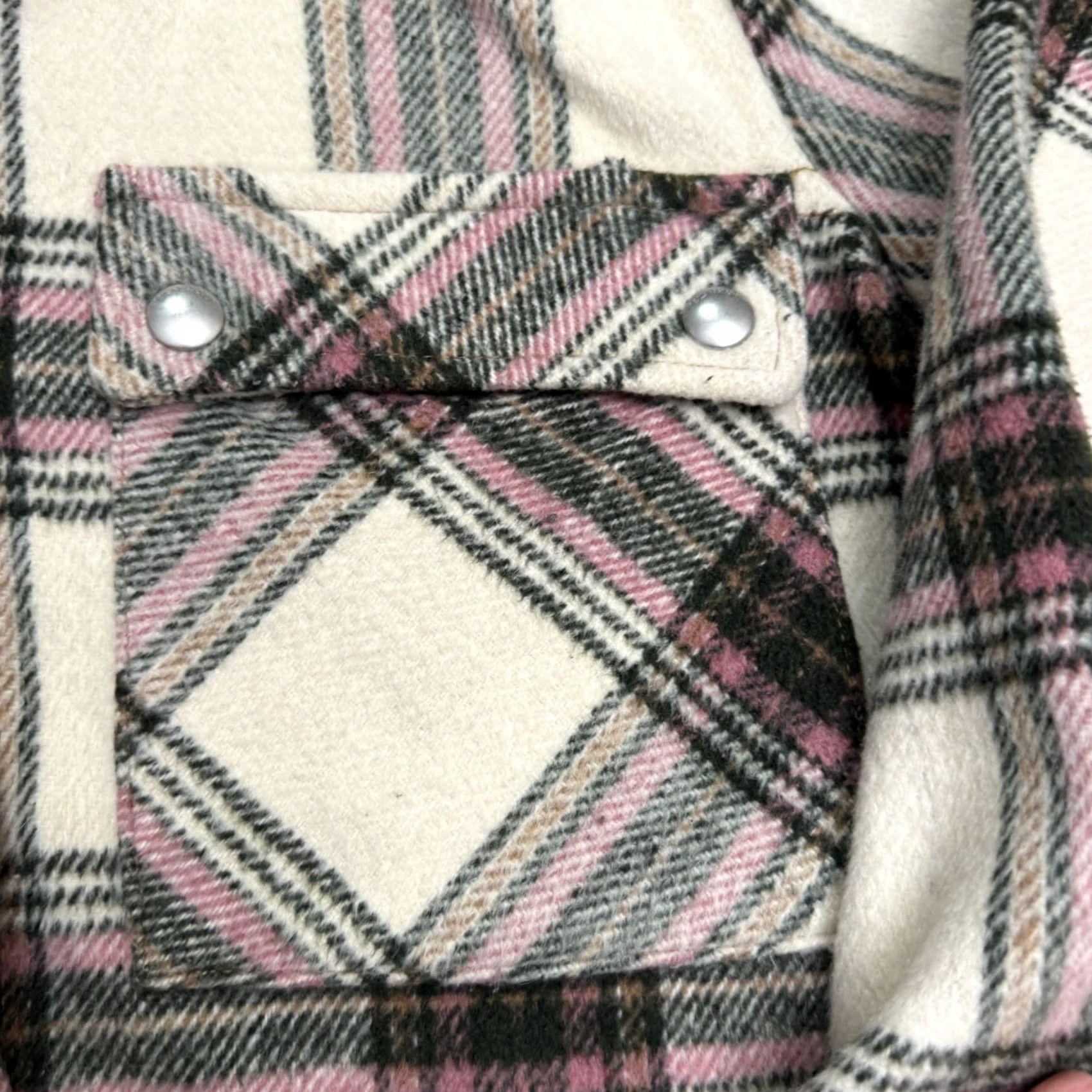 Vintage BlancNYC Shacket Womens Small Plaid Flannel Oversized Button Down Casual Shirt Size S / US 4 / IT 40 - 5 Thumbnail