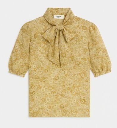 Celine o1bcso1str0326 2B6510I54 Blouse in Cream/Beige Size S / US 4 / IT 40 - 1 Preview