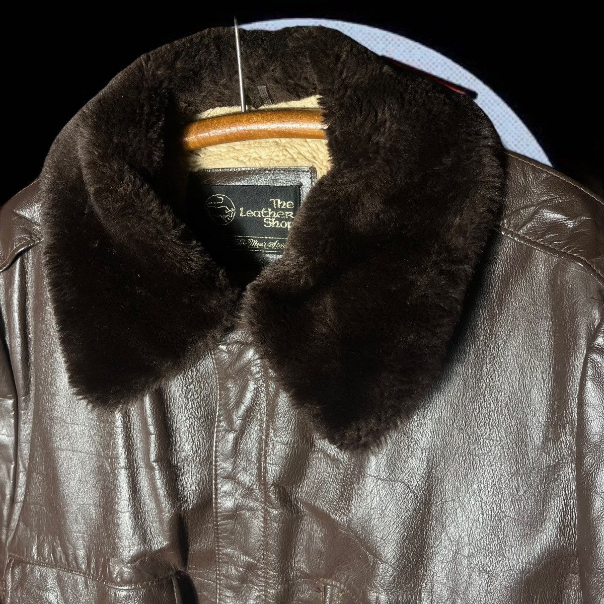 The Leather Shop Vintage 70s Sears The Leather Shop for Men Leather Bomber Size US XL / EU 56 / 4 - 1 Thumbnail