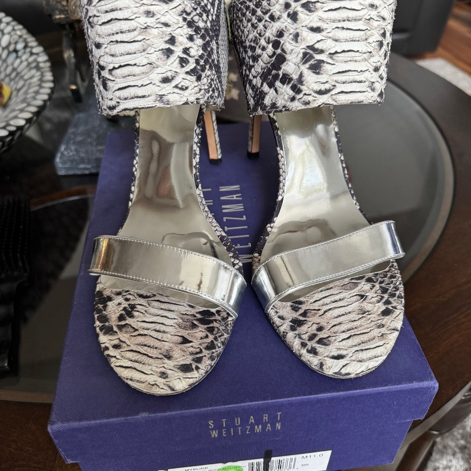 Stuart Weitzman Stuart Weitzman Minimalist My Slide Leather Sandals Mules Size US 11 / IT 41 - 4 Thumbnail