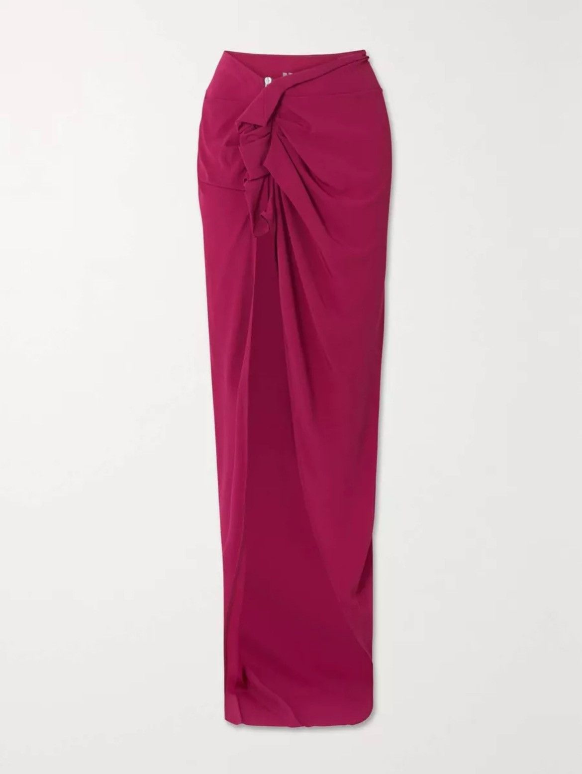 Rick Owens Rick Owens Gathered Asymmetric Crepe Maxi Skirt Size 26" / US 2 / IT 38 - 3 Thumbnail