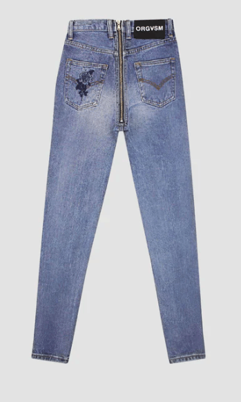 image of Orgvsm Denim Jeans in Blue Denim, Women's (Size 26)
