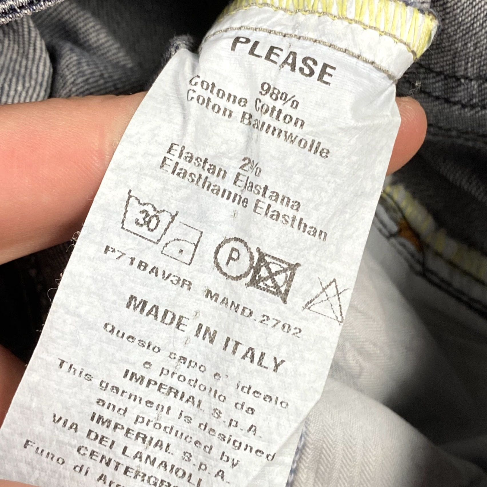 Vintage VINTAGE Please Italy Distressed Denim Jeans Low Rise Skinny Womens Small 29x32.5 Blue Grunge Size 28" / US 6 / IT 42 - 6 Thumbnail