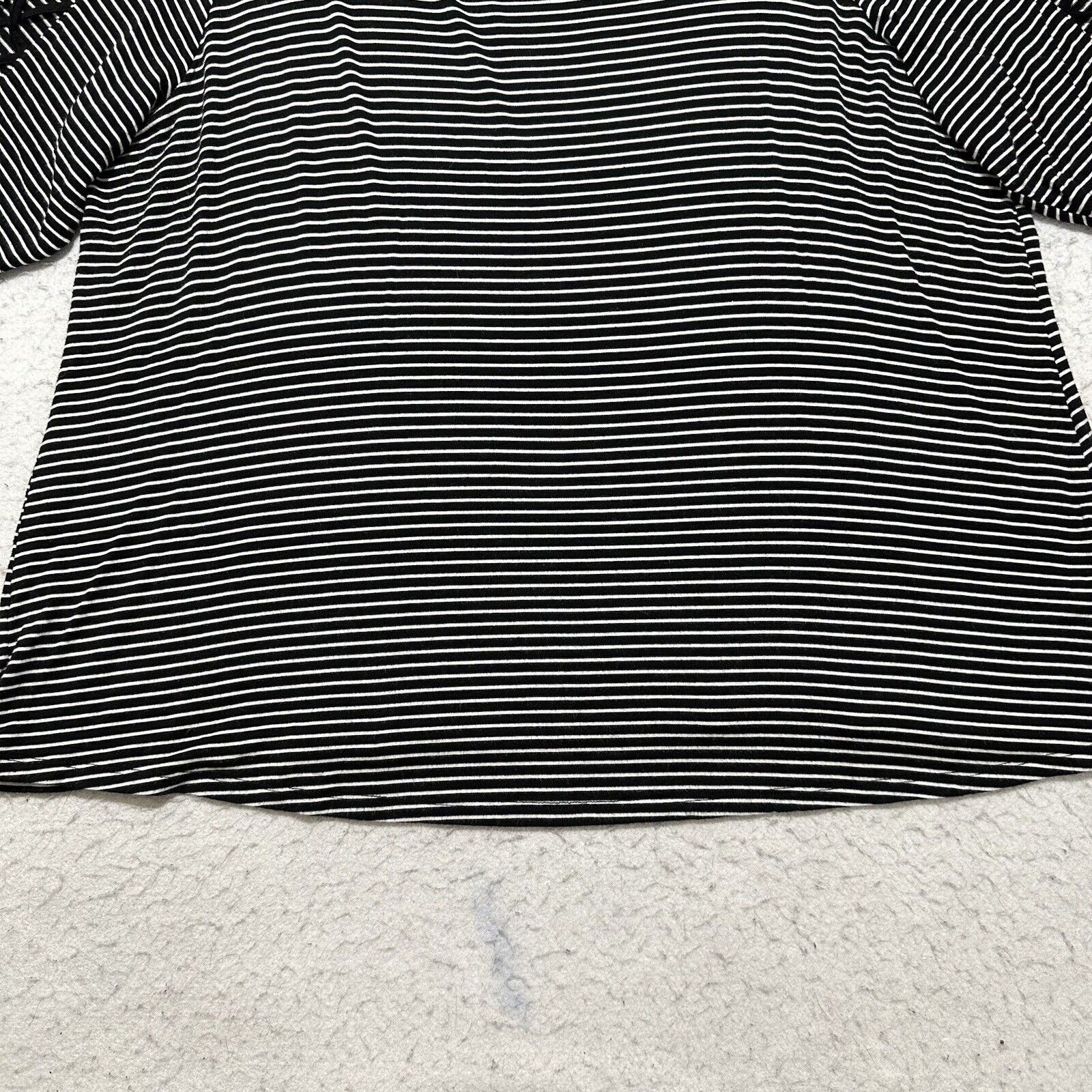 Other Cato 22/24W Lightweight Black White Striped Blouse Top Size 4XL / US 24-26 - 7 Thumbnail