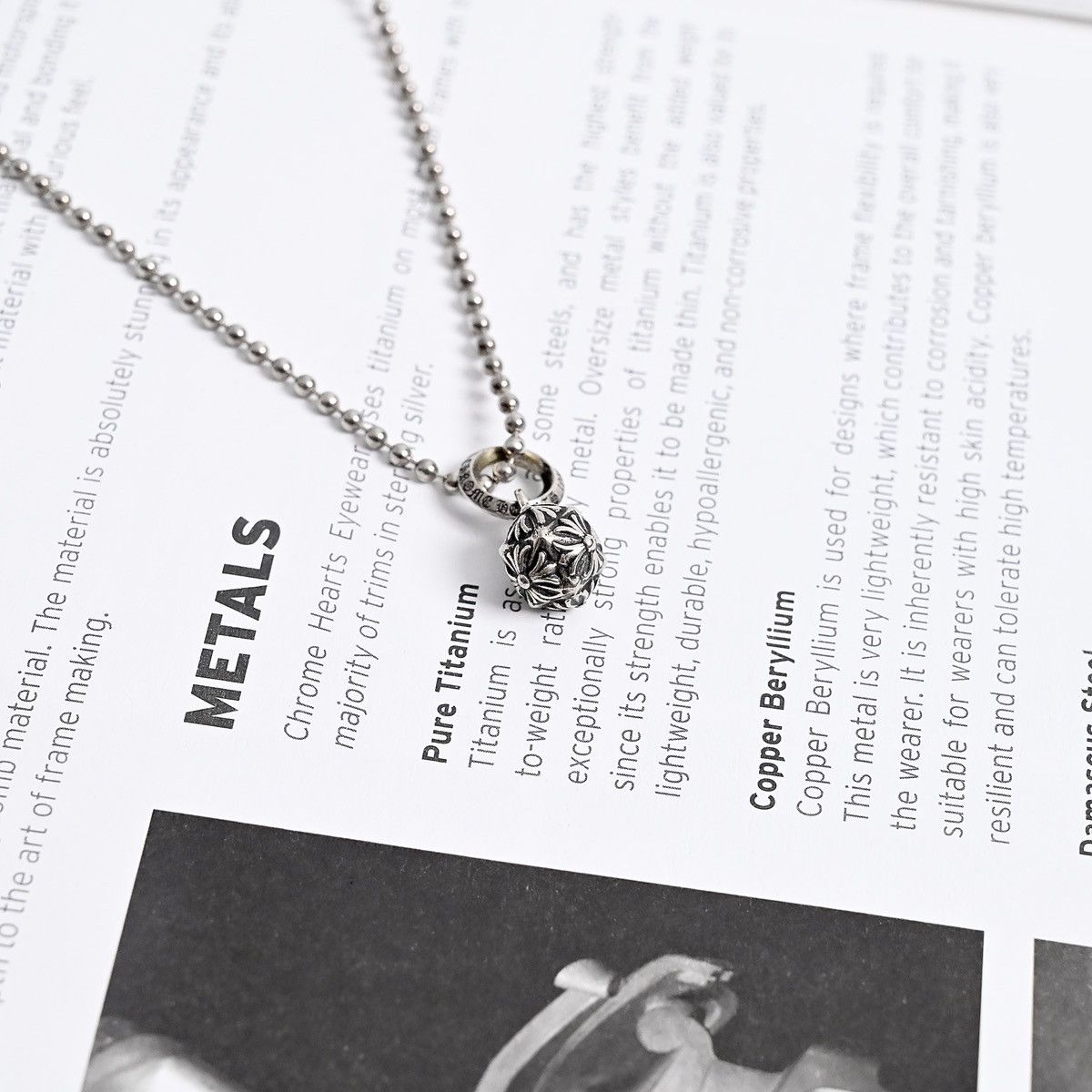 Chrome Hearts CHROME HEARTS PYRMD PLUS BALL NECKLACE SILVER Size ONE SIZE - 1 Thumbnail