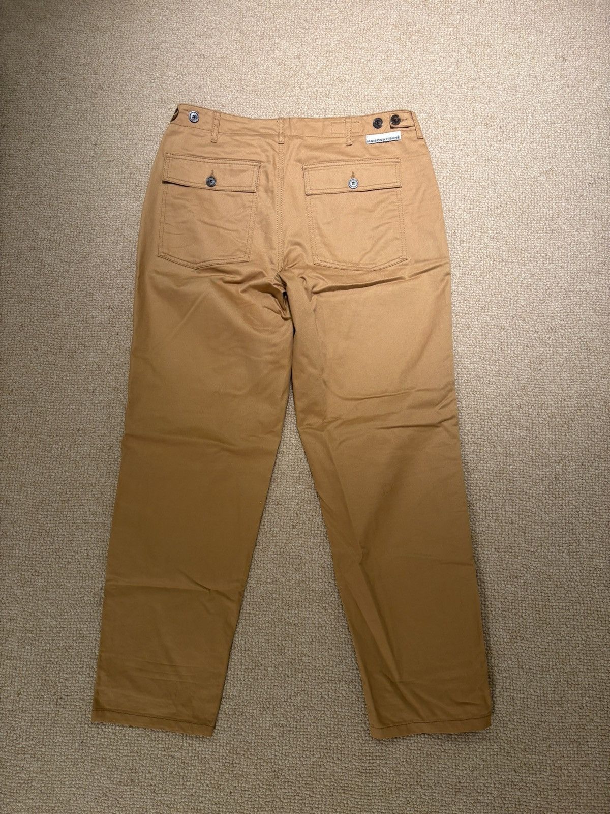 Maison Kitsune Maison Kitsune Beige Pants Size US 33 - 4 Thumbnail