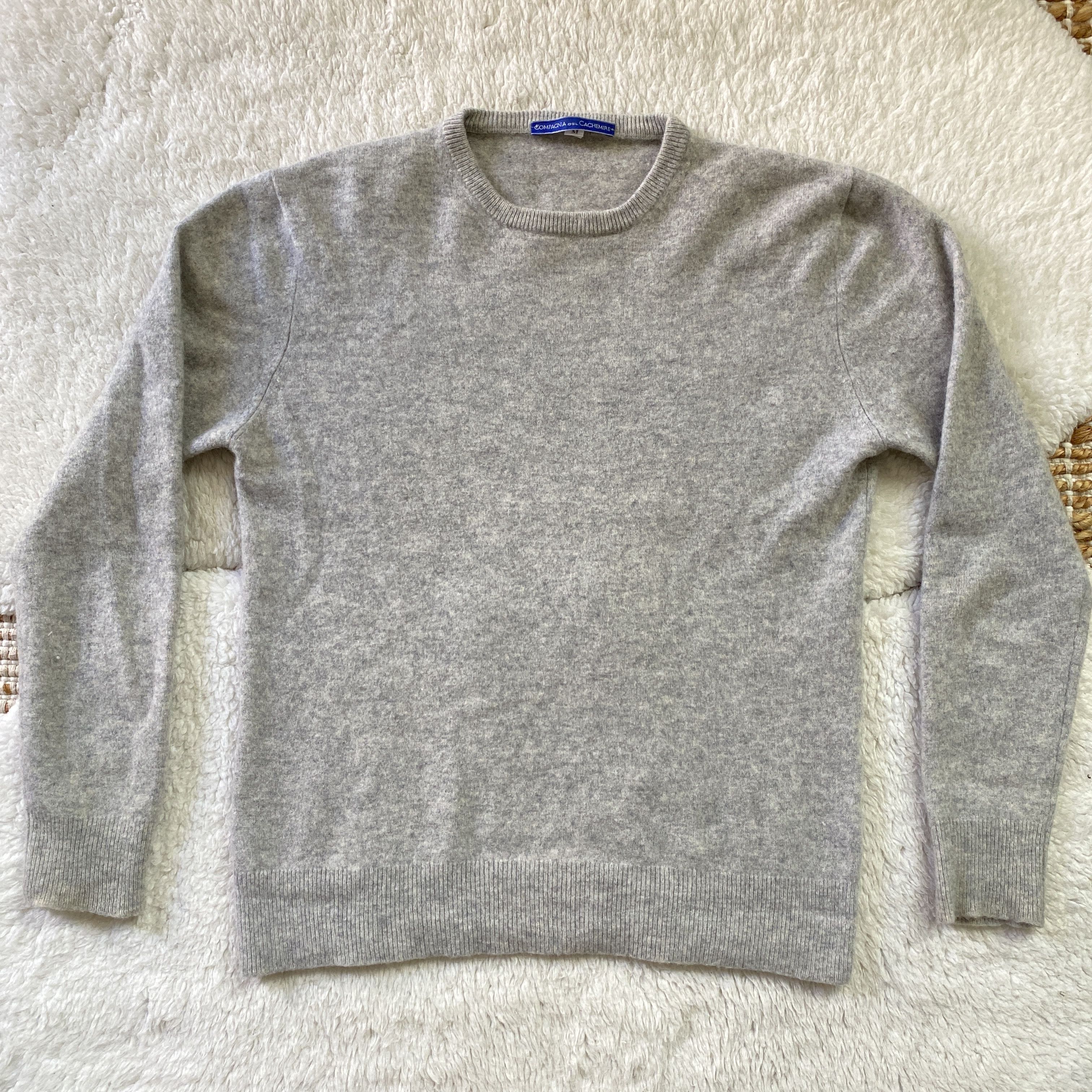 Other Italian Luxury 100% Cashmere Grey Crewneck Sweater Size M / US 6-8 / IT 42-44 - 11 Thumbnail