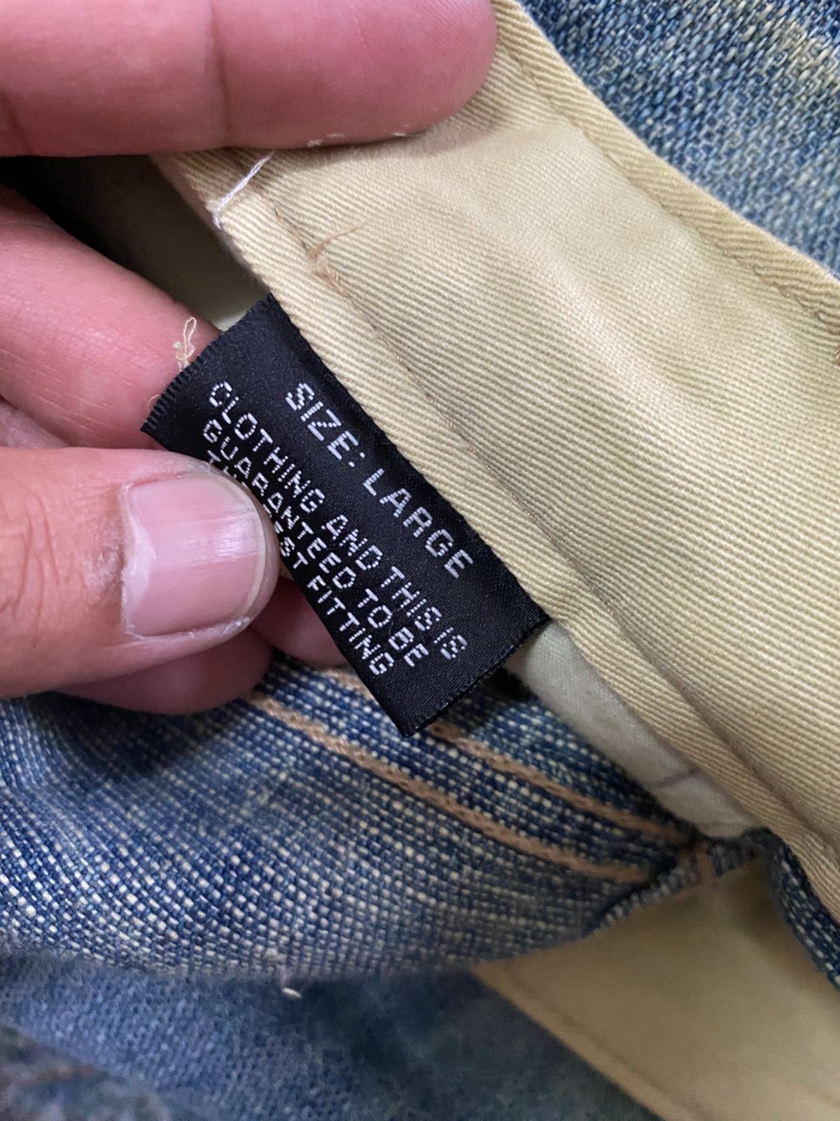 If Six Was Nine 🔥 HOT🔥 DISTRESSED PatchWk Boro Denim Avant Garde Punk Gothic Size US 34 / EU 50 - 8 Thumbnail