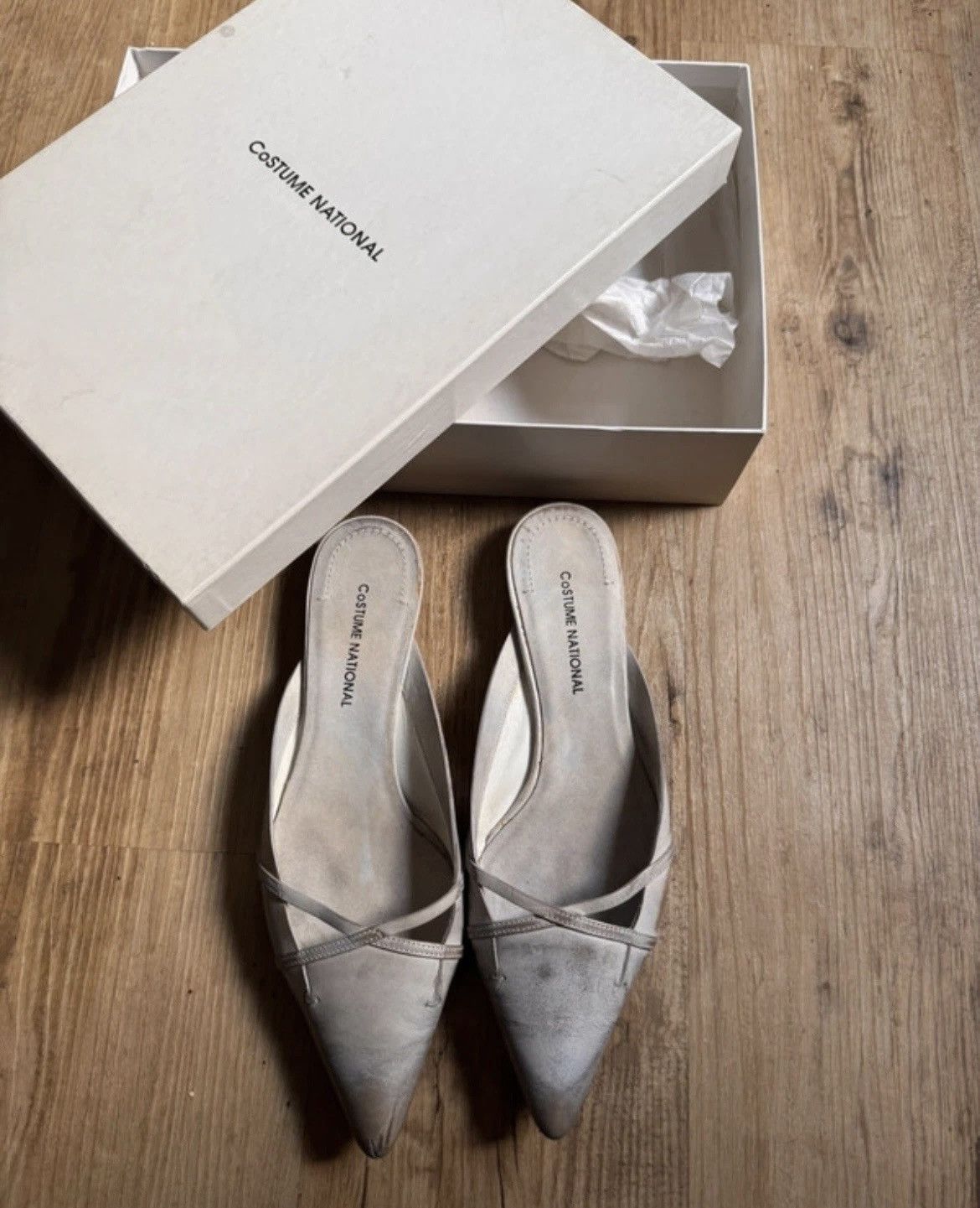 Costume National Costume National Suede Pointed Mules Avantgarde Size US 6.5 / IT 36.5 - 6 Thumbnail
