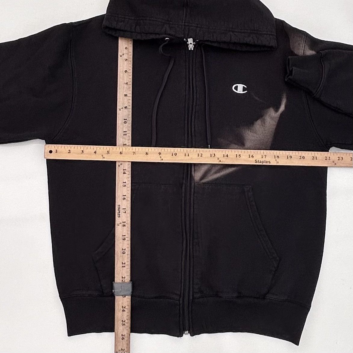 Champion Champion Classic Black Full Zip Y2K Hoodie Sun Fade Men’s M Size US M / EU 48-50 / 2 - 5 Thumbnail