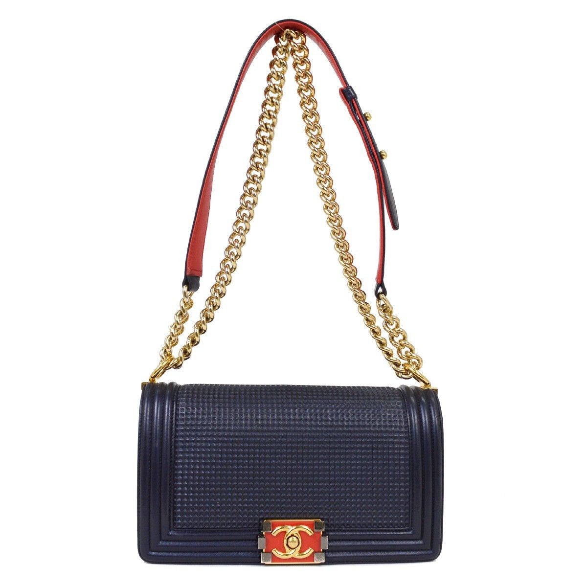 Chanel Chanel Boy Flap Bag Cube Embossed Lambskin Size ONE SIZE - 1 Thumbnail