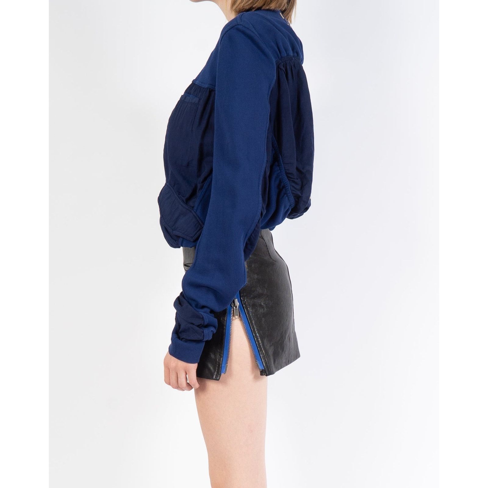 Haider Ackermann FW19 Embroidered Bomber Jacket in Blue Beige Perth Cotton Size S / US 4 / IT 40 - 3 Thumbnail