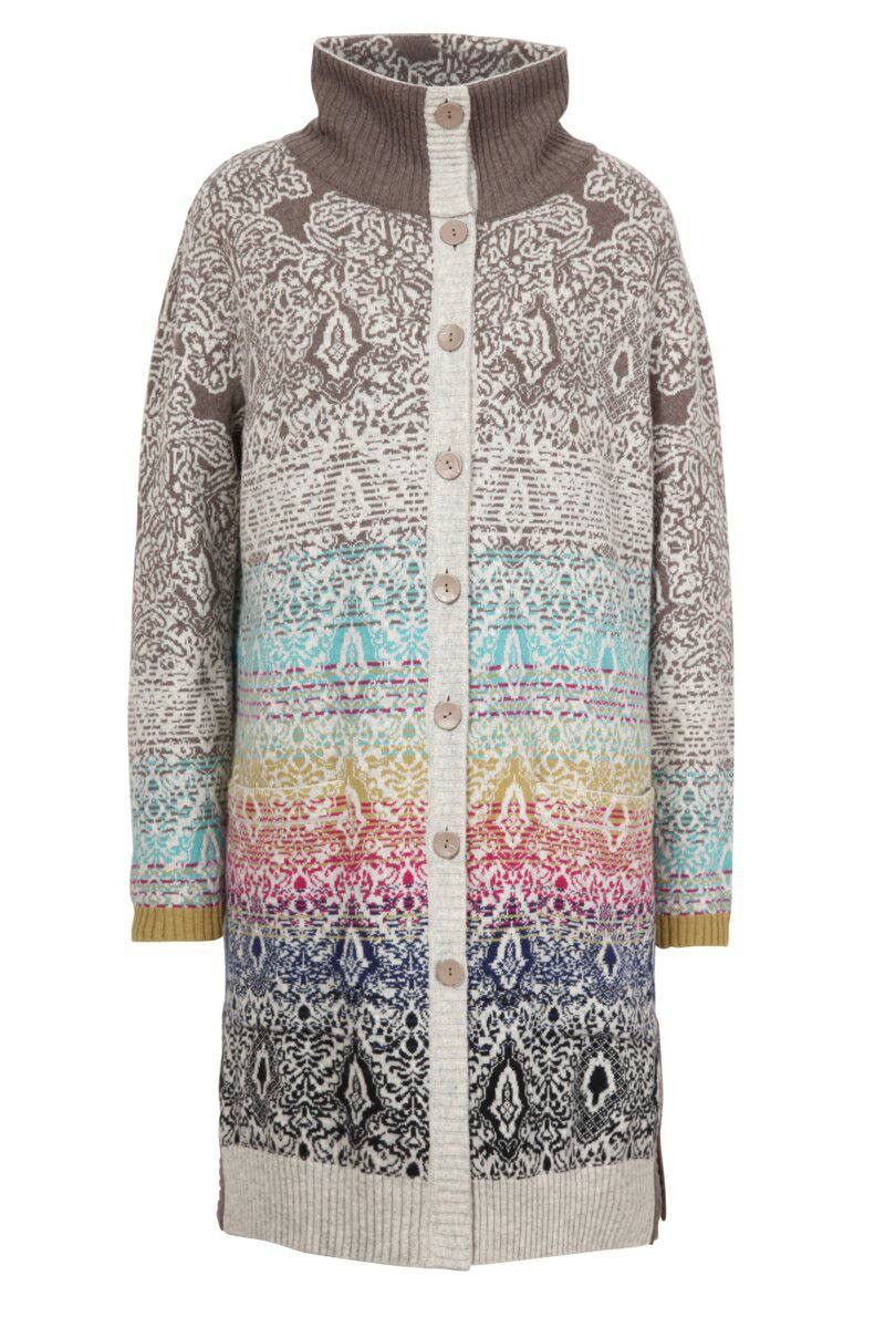 Vintage Vintage Ivko Floral Wool Cashmere Coat Cardigan Y2K Size S / US 4 / IT 40 - 1 Thumbnail