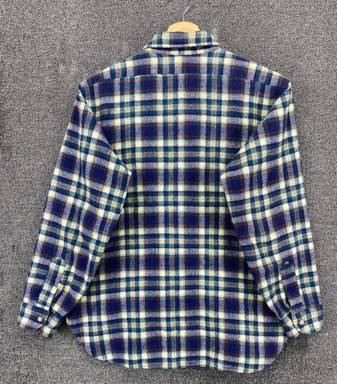 Pendleton Vintage Pendleton Wool Flannel Shadow Plaid Shirts Button Up Size M / US 6-8 / IT 42-44 - 8 Thumbnail