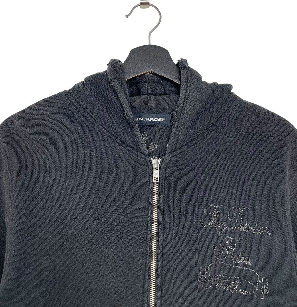 JACKROSE JACK ROSE DISTRESSED STYLE ZIPPED HOODIE Size US L / EU 52-54 / 3 - 5 Thumbnail