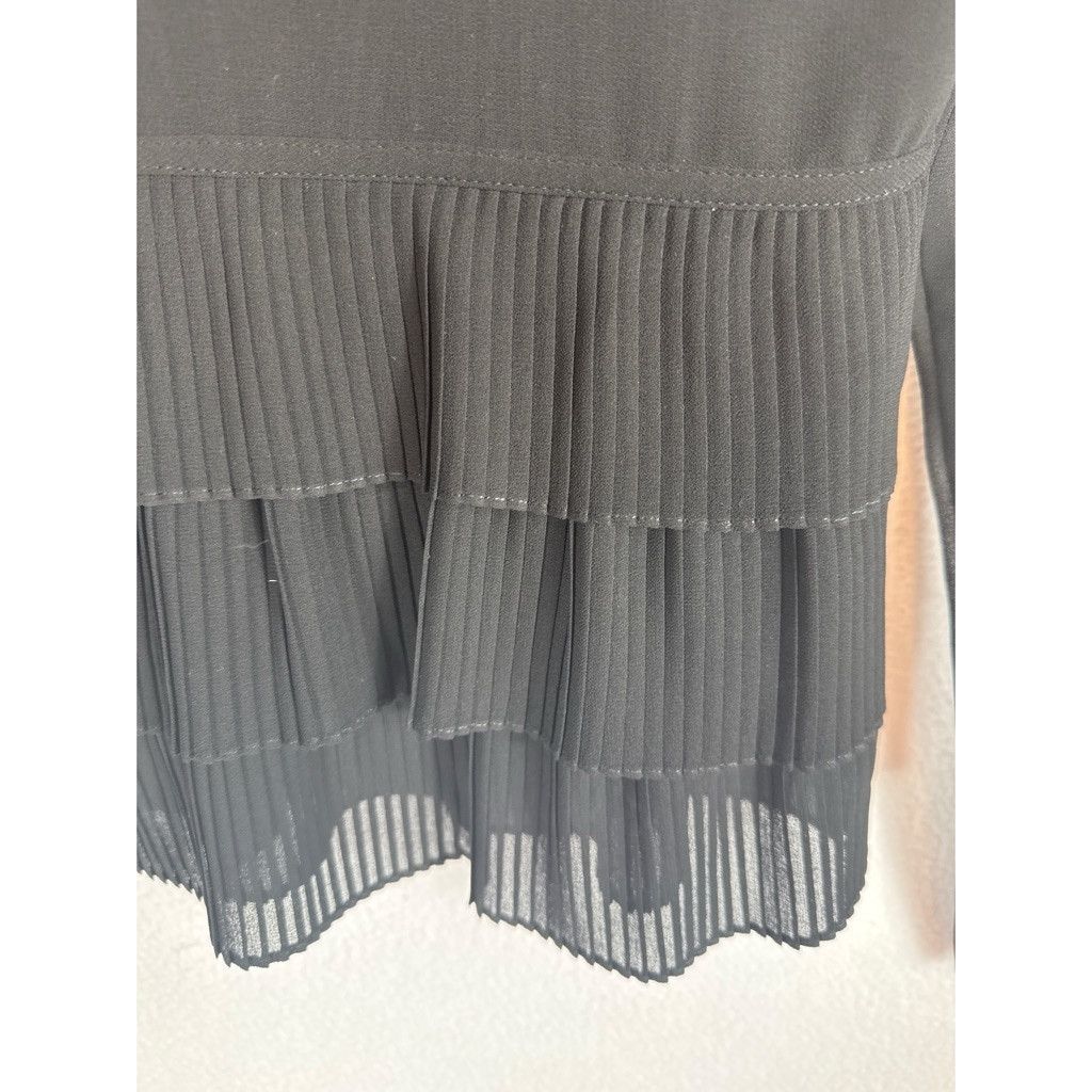 The Kooples NWT The Kooples Black Pleated V-Neck Top Size XS $215 Size XS / US 0-2 / IT 36-38 - 5 Thumbnail