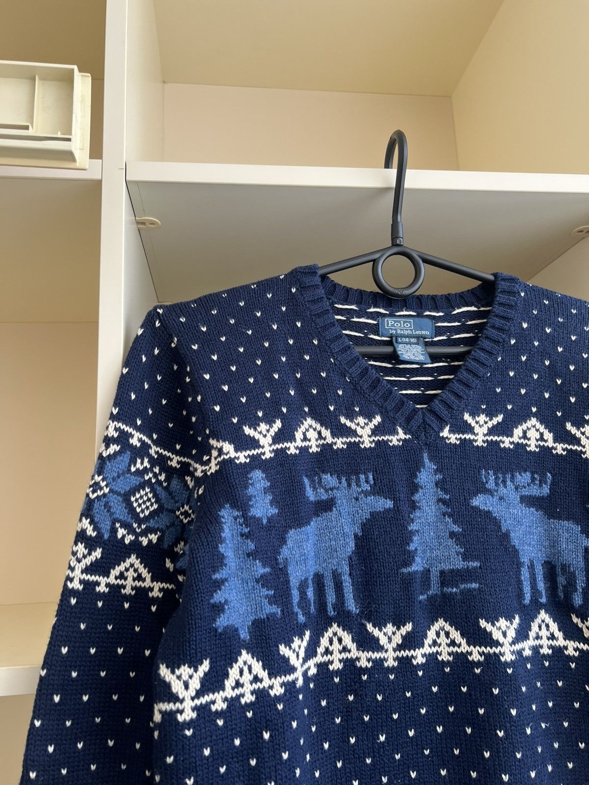 Polo Ralph Lauren Vintage Polo Ralph Lauren Knit Sweater Moose RARE Size XS Size US XS / EU 42 / 0 - 4 Thumbnail