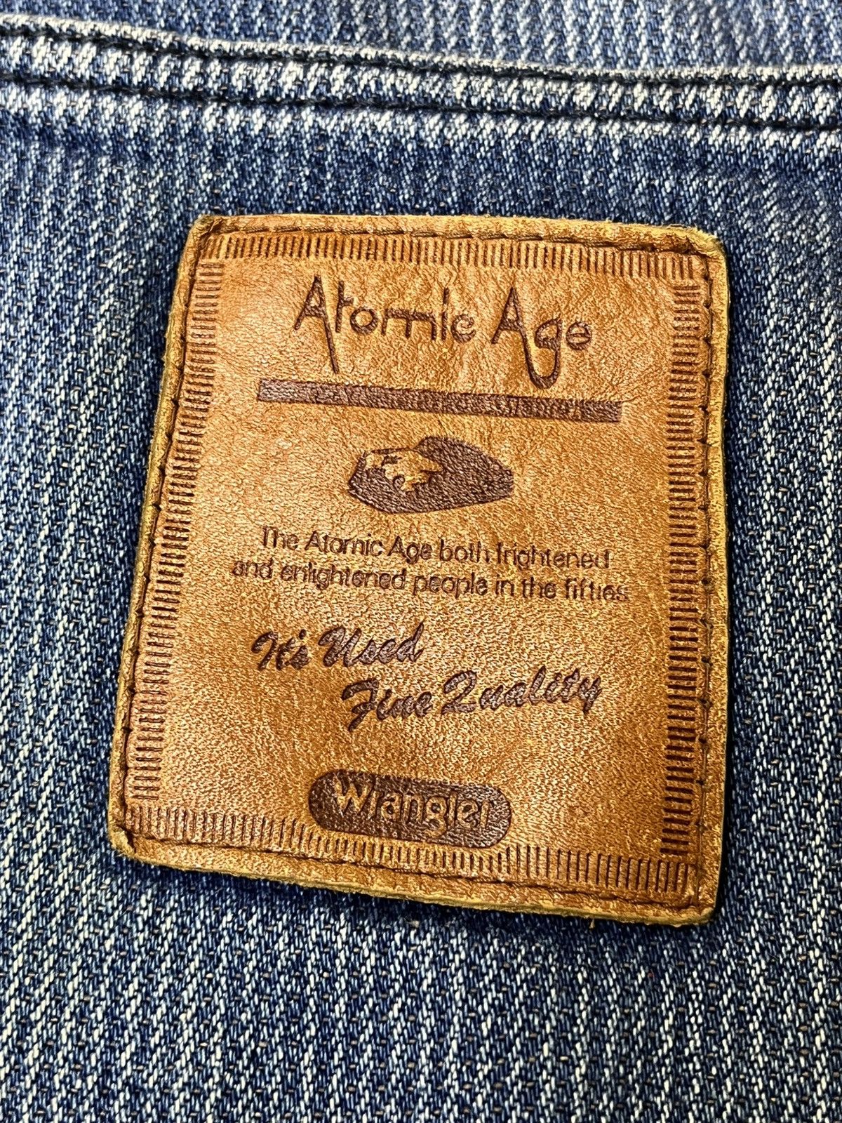 Wrangler RARE🔥VINTAGE JAPANESE WRANGLER x ATOMIC AGE JEANS Size US 33 - 19 Thumbnail