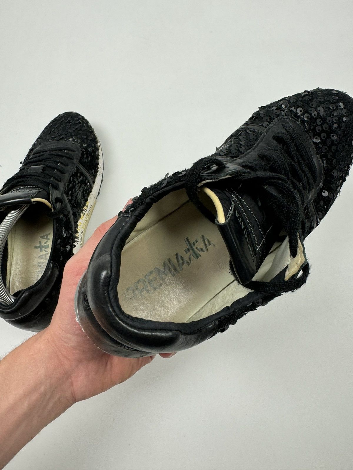 Premiata Premiata Glitter Low Top Black Sneakers Size US 8 / IT 38 - 15 Thumbnail